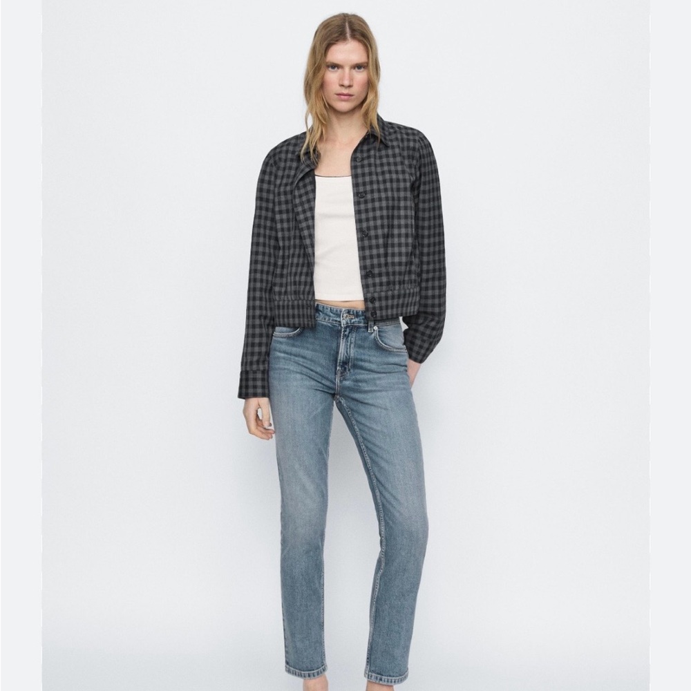 Massimo Dutti Slim Fit Mid-rise Cropped Jeans